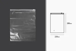 Sachets en plastique avec fermeture éclair 220 x 280 mm, transparents - 50 pcs-2