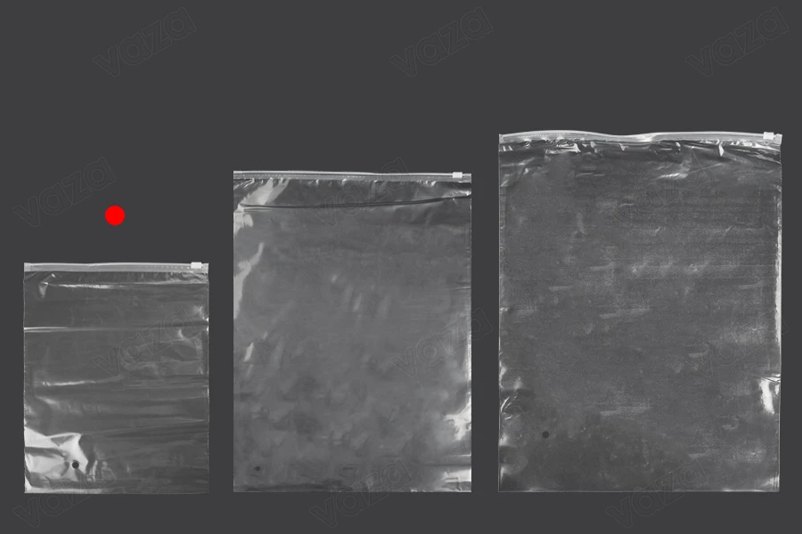 Σακουλάκια με κλείσιμο zip 220x280 mm πλαστικά, διαφανή - 50 τμχ-εικόνα_σύνθεση