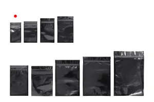 Sachets en aluminium avec fermeture éclair 70 x 130 mm, face avant transparente et possibilité de thermoscellage - 100 pcs-8