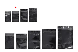 Sachets en aluminium avec fermeture éclair 85 x 140 mm, face avant transparente et possibilité de thermoscellage - 100 pcs-9