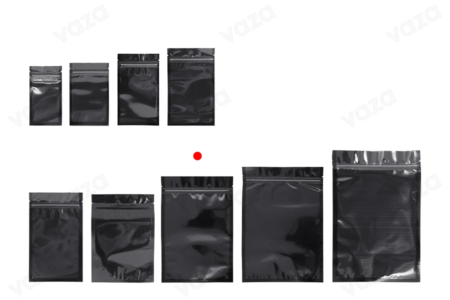 Σακουλάκια αλουμινίου με κλείσιμο "zip" 160x240 mm, διάφανη μπροστά πλευρά και δυνατότητα σφράγισης με θερμοκόλληση - 100 τμχ-εικόνα_σύνθεση