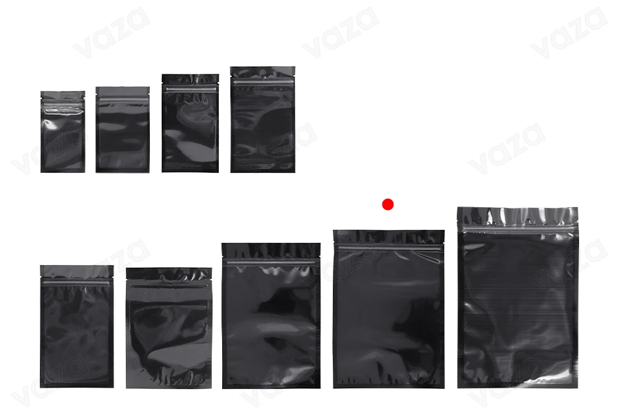 Σακουλάκια αλουμινίου με κλείσιμο "zip" 180x255 mm, διάφανη μπροστά πλευρά και δυνατότητα σφράγισης με θερμοκόλληση - 100 τμχ-εικόνα_σύνθεση