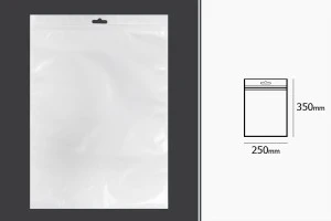 Σακουλάκια πλαστικά με κλείσιμο zip 250x350 mm, λευκή πίσω όψη, διάφανο μπροστά και τρύπα eurohole - 100 τμχ-2