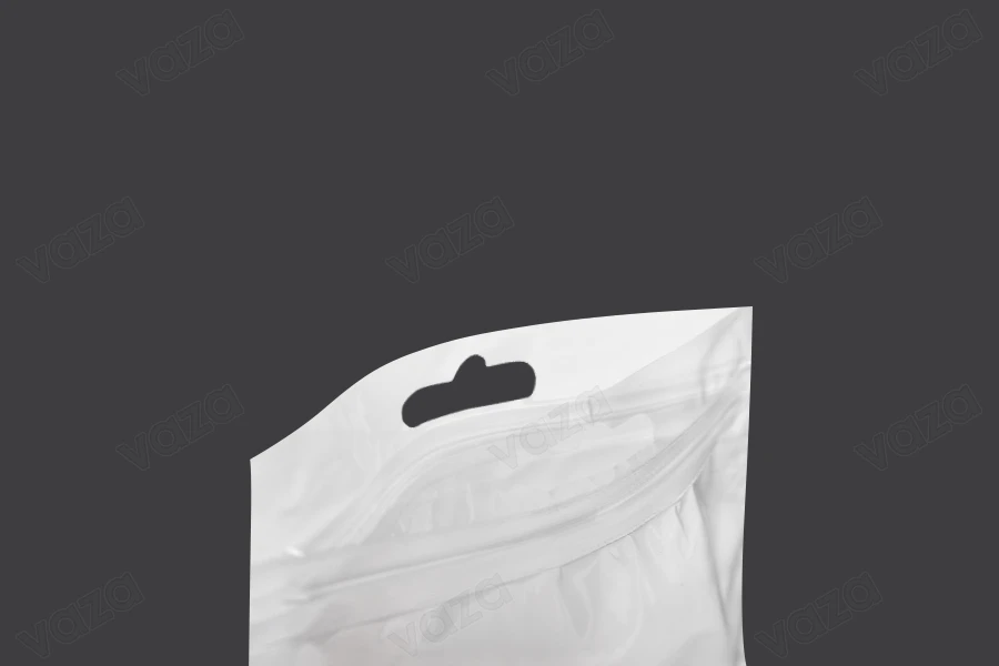 Σακουλάκια πλαστικά με κλείσιμο zip 160x240 mm, λευκή πίσω όψη, διάφανο μπροστά και τρύπα eurohole - 100 τμχ-εικόνα_σύνθεση
