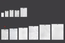 Σακουλάκια πλαστικά με κλείσιμο zip 160x240 mm, λευκή πίσω όψη, διάφανο μπροστά και τρύπα eurohole - 100 τμχ