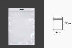 Σακουλάκια πλαστικά με κλείσιμο zip 180x260 mm, λευκή πίσω όψη, διάφανο μπροστά και τρύπα eurohole - 100 τμχ-2