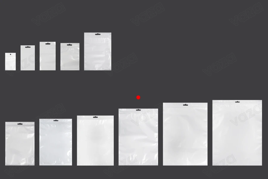 Qese plastike me mbyllje zip 230x330 mm, pjesa e pasme e bardhe, përpara transparente dhe vrimë Eurohole - 100 copë Qese plastike me mbyllje zip 230x330 mm, pjesa e pasme e bardhe, përpara transparente dhe vrimë Eurohole - 100 copë -εικόνα_σύνθεση