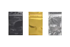 Sachets en aluminium avec fermeture éclair 100 x 175 mm, face avant transparente et possibilité de thermoscellage - 100 pcs-1