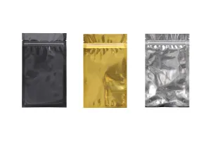 Sachets en aluminium avec fermeture éclair 120 x 200 mm, face avant transparente et possibilité de thermoscellage - 100 pcs-1