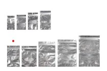 Beutel aus Aluminium 120x200 mm mit Druckverschluss, transparent, verschließbar -100 Stücke Beutel aus Aluminium 120x200 mm mit Druckverschluss, transparent, verschließbar -100 Stücke
