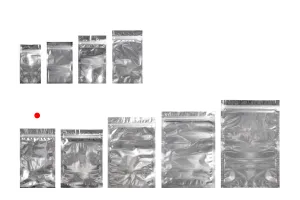 Sachets en aluminium avec fermeture éclair 120 x 200 mm, face avant transparente et possibilité de thermoscellage - 100 pcs-7