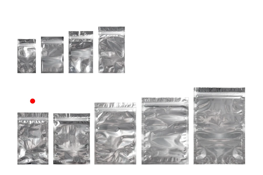 Beutel aus Aluminium 120x200 mm mit Druckverschluss, transparent, verschließbar -100 Stücke Beutel aus Aluminium 120x200 mm mit Druckverschluss, transparent, verschließbar -100 Stücke