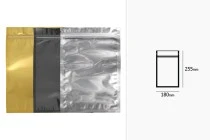 Σακουλάκια αλουμινίου με κλείσιμο "zip" 180x255 mm, διάφανη μπροστά πλευρά και δυνατότητα σφράγισης με θερμοκόλληση - 100 τμχ Σακουλάκια αλουμινίου με κλείσιμο "zip" 180x255 mm, διάφανη μπροστά πλευρά και δυνατότητα σφράγισης με θερμοκόλληση - 100 τμχ