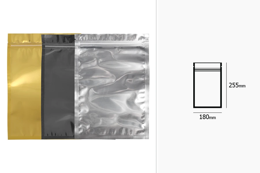 Σακουλάκια αλουμινίου με κλείσιμο "zip" 180x255 mm, διάφανη μπροστά πλευρά και δυνατότητα σφράγισης με θερμοκόλληση - 100 τμχ Σακουλάκια αλουμινίου με κλείσιμο "zip" 180x255 mm, διάφανη μπροστά πλευρά και δυνατότητα σφράγισης με θερμοκόλληση - 100 τμχ
