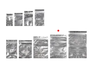 Sachets en aluminium avec fermeture éclair 180 x 255 mm, face avant transparente et possibilité de thermoscellage - 100 pcs-7