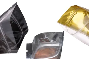 Sachets en aluminium avec fermeture éclair 100 x 175 mm, face avant transparente et possibilité de thermoscellage - 100 pcs-3