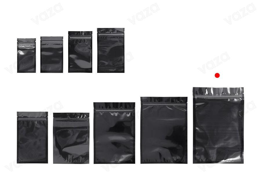 Heat sealable aluminum zip lock pouch with transparent front side in size 200x300 mm - 100 pcs Heat sealable aluminum zip lock pouch with transparent front side in size 200x300 mm - 100 pcs-image_group
