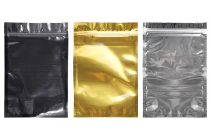 Sachets en aluminium avec fermeture éclair 200 x 300 mm, face avant transparente et possibilité de thermoscellage - 100 pcs-1