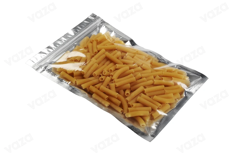 Heat sealable aluminum zip lock pouch with transparent front side in size 200x300 mm - 100 pcs Heat sealable aluminum zip lock pouch with transparent front side in size 200x300 mm - 100 pcs-image_group