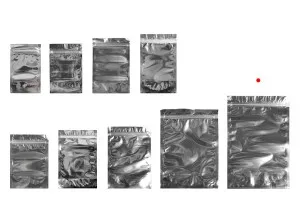 Σακουλάκια τύπου Doy Pack 200x50x300 mm αλουμινίου πίσω πλευρά, διάφανο μπροστά με κλείσιμο "zip" και δυνατότητα σφράγισης με θερμοκόλληση - 100 τμχ-3