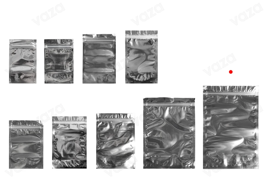 Σακουλάκια τύπου Doy Pack 200x50x300 mm αλουμινίου πίσω πλευρά, διάφανο μπροστά με κλείσιμο "zip" και δυνατότητα σφράγισης με θερμοκόλληση - 100 τμχ Σακουλάκια τύπου Doy Pack 200x50x300 mm αλουμινίου πίσω πλευρά, διάφανο μπροστά με κλείσιμο "zip" και δυνατότητα σφράγισης με θερμοκόλληση - 100 τμχ-εικόνα_σύνθεση