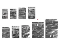 Σακουλάκια τύπου Doy Pack 180x40x250 mm αλουμινίου πίσω πλευρά, διάφανο μπροστά με κλείσιμο "zip" και δυνατότητα σφράγισης με θερμοκόλληση - 100 τμχ