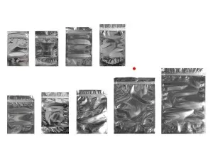 Σακουλάκια τύπου Doy Pack 180x40x250 mm αλουμινίου πίσω πλευρά, διάφανο μπροστά με κλείσιμο "zip" και δυνατότητα σφράγισης με θερμοκόλληση - 100 τμχ-3