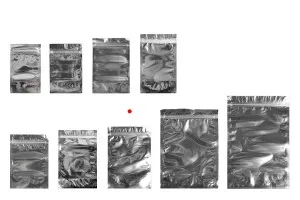 Σακουλάκια τύπου Doy Pack 140x40x200 mm αλουμινίου πίσω πλευρά, διάφανο μπροστά με κλείσιμο "zip" και δυνατότητα σφράγισης με θερμοκόλληση - 100 τμχ-3