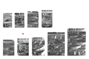 Σακουλάκια τύπου Doy Pack 160x40x240 mm αλουμινίου πίσω πλευρά, διάφανο μπροστά με κλείσιμο "zip" και δυνατότητα σφράγισης με θερμοκόλληση - 100 τμχ-3