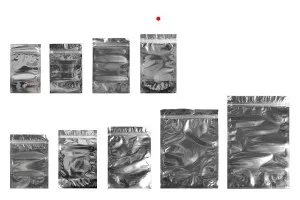 Σακουλάκια τύπου Doy Pack 120x30x200 mm αλουμινίου πίσω πλευρά, διάφανο μπροστά με κλείσιμο "zip" και δυνατότητα σφράγισης με θερμοκόλληση - 100 τμχ-3