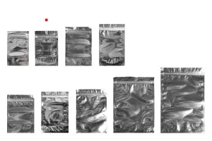 Σακουλάκια τύπου Doy Pack 90x30x140 mm αλουμινίου πίσω πλευρά, διάφανο μπροστά με κλείσιμο "zip" και δυνατότητα σφράγισης με θερμοκόλληση - 100 τμχ-3