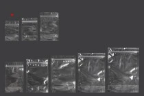 Sachets de type Doypack 90 x 30 x 130 mm transparents avec fermeture zip et possibilité de fermeture par thermoscellage - 100 pcs