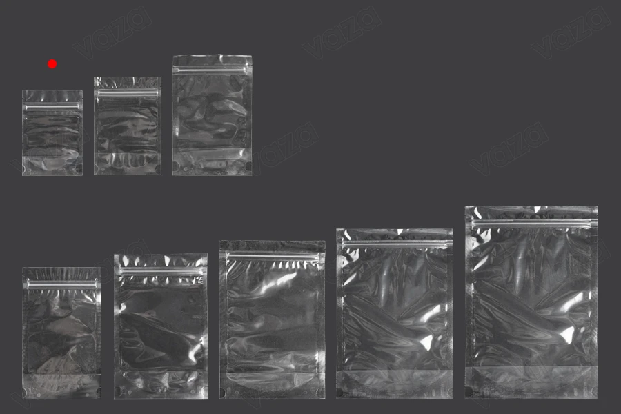 Σακουλάκια τύπου Doy Pack 90x30x130 mm διάφανα με κλείσιμο zip και δυνατότητα σφράγισης με θερμοκόλληση - 100 τμχ-εικόνα_σύνθεση