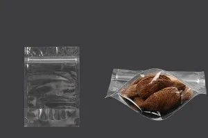 Sacchetti tipo Doy Pack 100x30x150 mm trasparenti con chiusura a zip e possibilità di sigillare con termosaldatura – 100 pz-1