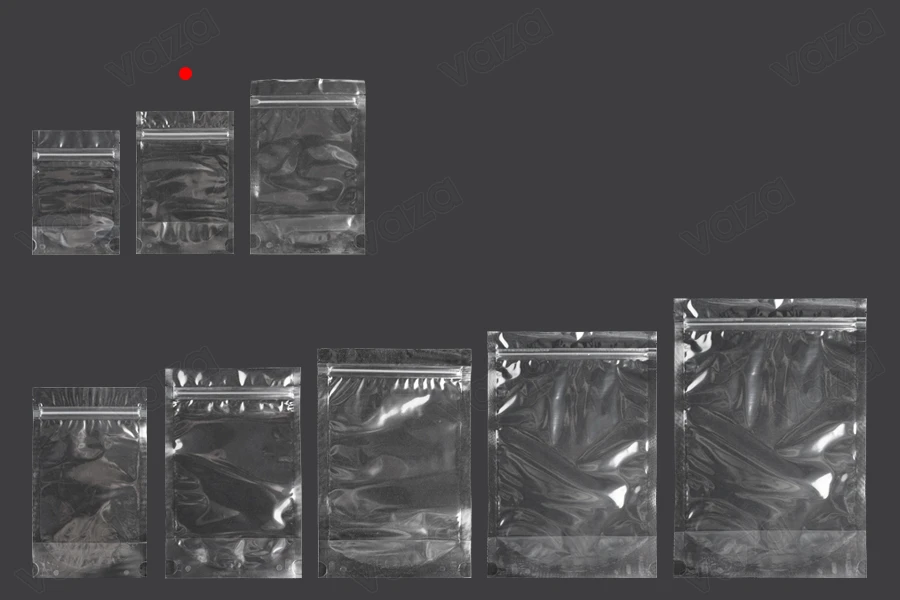Σακουλάκια τύπου Doy Pack 100x30x150 mm διάφανα με κλείσιμο zip και δυνατότητα σφράγισης με θερμοκόλληση - 100 τμχ-εικόνα_σύνθεση