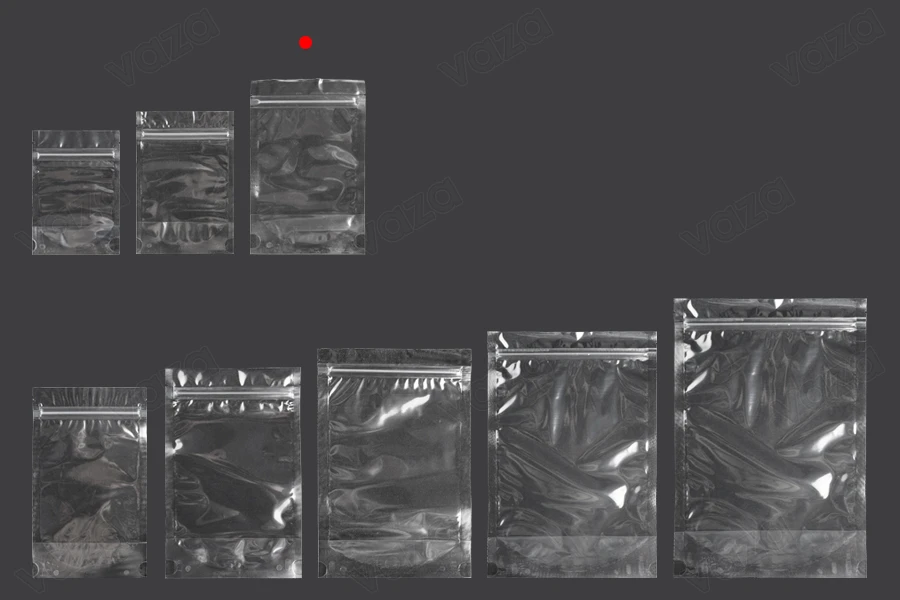 Σακουλάκια τύπου Doy Pack 120x30x180 mm διάφανα με κλείσιμο zip και δυνατότητα σφράγισης με θερμοκόλληση - 100 τμχ-εικόνα_σύνθεση