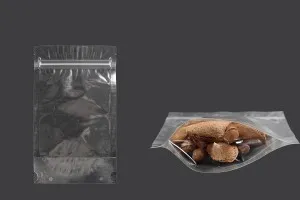 Sacchetti tipo Doy Pack 120x40x200 mm trasparenti con chiusura a zip e possibilità di sigillare con termosaldatura – 100 pz-1