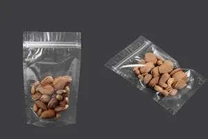 Sacchetti tipo Doy Pack 120x40x200 mm trasparenti con chiusura a zip e possibilità di sigillare con termosaldatura – 100 pz-5