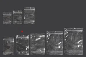 Sacchetti tipo Doy Pack 140x40x220 mm trasparenti con chiusura a zip e possibilità di sigillare con termosaldatura – 100 pz-4