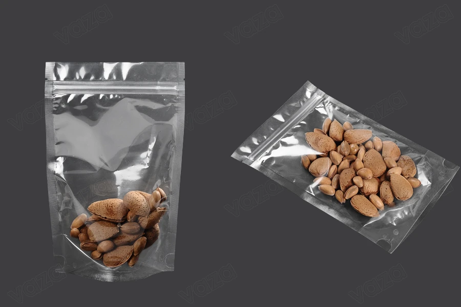 Sachets de type Doypack 140 x 40 x 220 mm transparents avec fermeture zip et possibilité de fermeture par thermoscellage - 100 pcs Sachets de type Doypack 140 x 40 x 220 mm transparents avec fermeture zip et possibilité de fermeture par thermoscellage - 100 pcs-εικόνα_σύνθεση