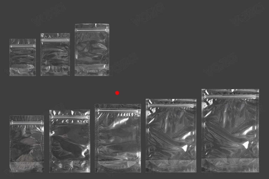 Standbodenbeutel 160x40x240mm transparent mit Druckverschluss -100 Stücke-εικόνα_σύνθεση
