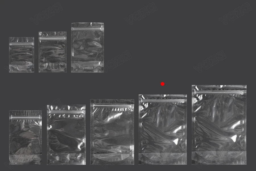 Sacchetti tipo Doy Pack 180x40x260 mm trasparenti con chiusura a zip e possibilità di sigillare con termosaldatura – 100 pz-gruppo_immagini