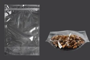Sacchetti tipo Doy Pack 200x50x295 mm trasparenti con chiusura a zip e possibilità di sigillare con termosaldatura – 100 pz-1