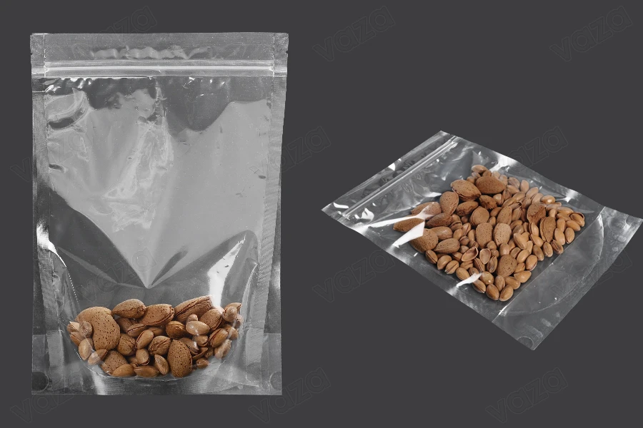 Σακουλάκια τύπου Doy Pack 200x50x295 mm διάφανα με κλείσιμο zip και δυνατότητα σφράγισης με θερμοκόλληση - 100 τμχ Σακουλάκια τύπου Doy Pack 200x50x295 mm διάφανα με κλείσιμο zip και δυνατότητα σφράγισης με θερμοκόλληση - 100 τμχ-εικόνα_σύνθεση