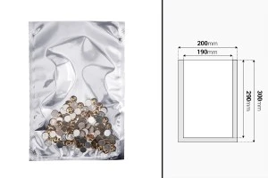 Σακουλάκια αλουμινίου 200x300 mm με δυνατότητα σφράγισης με θερμοκόλληση - 100 τμχ-2