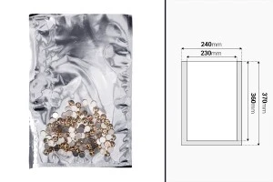 Σακουλάκια αλουμινίου 240x370 mm με δυνατότητα σφράγισης με θερμοκόλληση - 100 τμχ-2