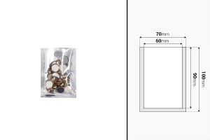 Σακουλάκια αλουμινίου 70x100 mm με δυνατότητα σφράγισης με θερμοκόλληση - 100 τμχ-2
