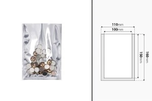 Aluminiumbeutel 110x160 mm mit der Möglichkeit der Heißsiegelung - 100 Stk-2