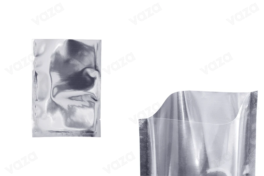 Σακουλάκια αλουμινίου 110x160 mm με δυνατότητα σφράγισης με θερμοκόλληση - 100 τμχ-εικόνα_προϊοντική