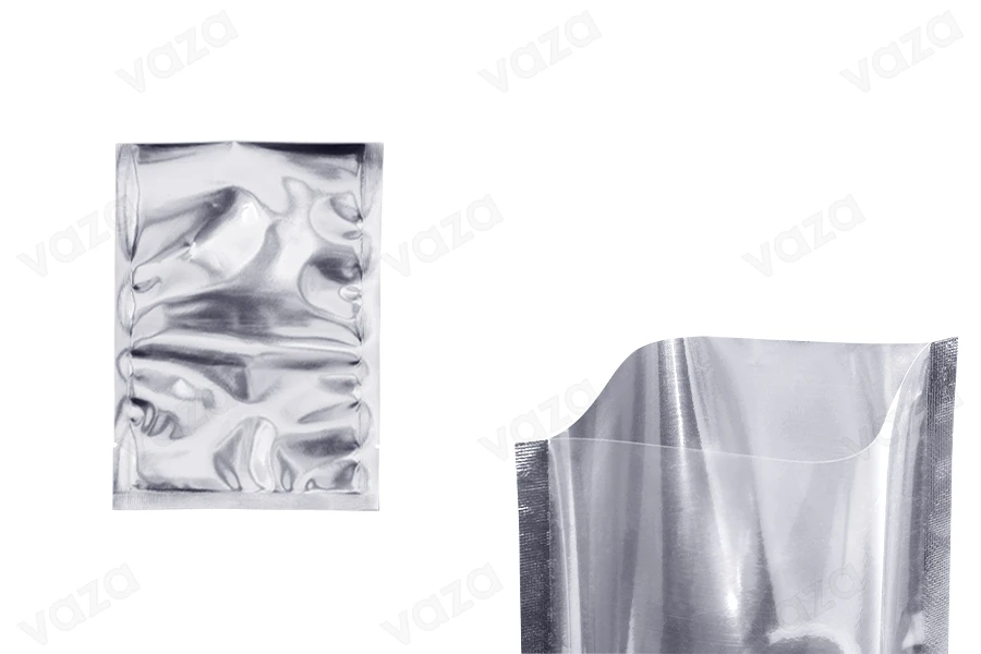 Bustine in alluminio 120x170 mm con possibilità di termosaldatura - 100 pz Bustine in alluminio 120x170 mm con possibilità di termosaldatura - 100 pz-immagine_prodotto